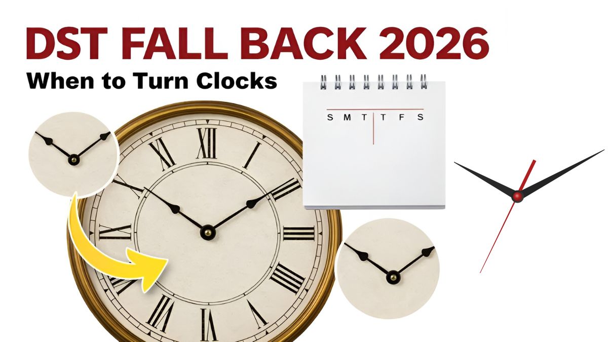 Daylight Saving Time 2026, DST 2026 end date, Clocks fall back 2026, When does daylight saving time end, Time change 2026,