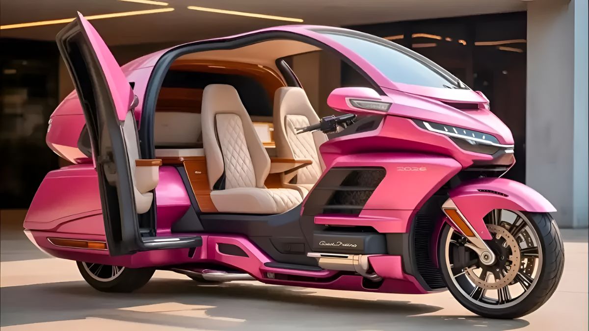 Honda Gold Wing Triciclo Eléctrico Camper 2025, Honda Gold Wing eléctrico, triciclo eléctrico camper, moto camper de lujo, Honda Gold Wing 50 aniversario,